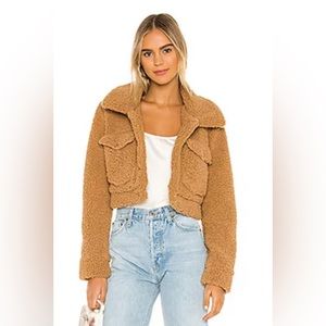 Bardot Cropped Teddy jacket